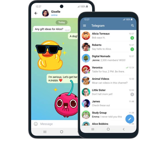 Telegram 聊天界面